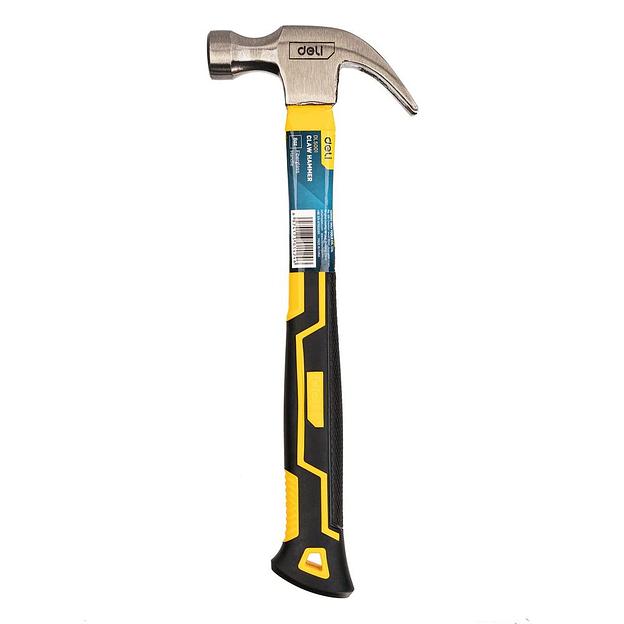 Ударно-рычажный инструмент Deli Молоток-гвоздодер Deli DL5001 250 гр Фиберглассовая рукоять. фото 1