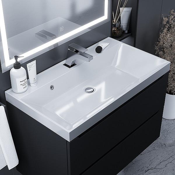 Раковина для ванной комнаты Uperwood Classic 80 см, прямоугольная фото 1