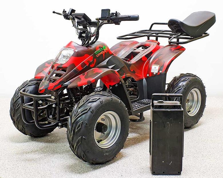 Квадроцикл GreenCamel Гоби K70 (36V 800W R7 Дифф) быстросъём, армейский красный фото 8