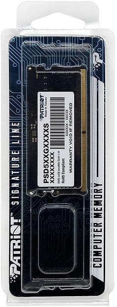 Память DDR5 16Gb 4800MHz Patriot PSD516G480081S RTL CL40 SO-DIMM 260-pin 1.2В single rank фото 5