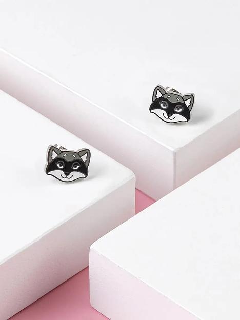 Серьги-гвоздики Caromic «Енот» ОПТ фото 3