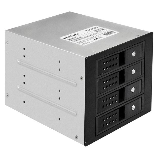 Exegate EX291657RUS Корзина для HDD ExeGate HS435-02 (универсальная, на 4*3,5"/2.5" SATA HDD, занимает 3*5,25" отсека, RTL) фото 1