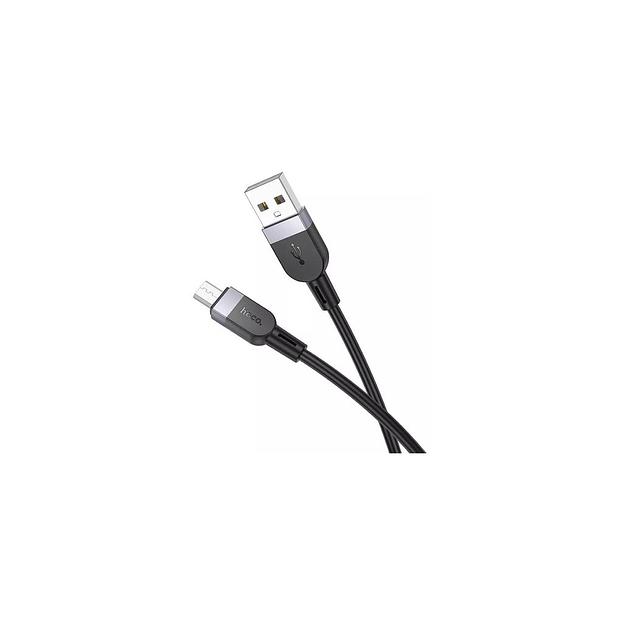 Кабель Hoco X109, micro USB (m) - USB (m), 1м, 2.4A, черный [micro 36353(l=3m)] фото 1