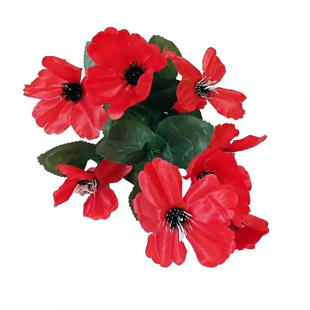 Букет с маками 8 голов 38см 087-004 фото 2