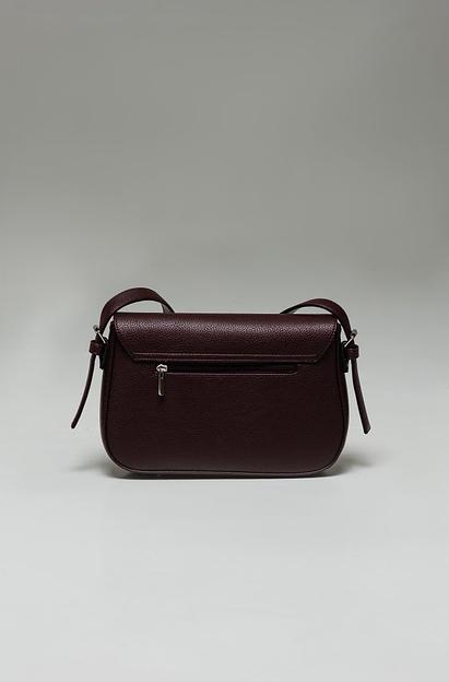 Женская сумка-багет тёмно-бордовая опт фото 6