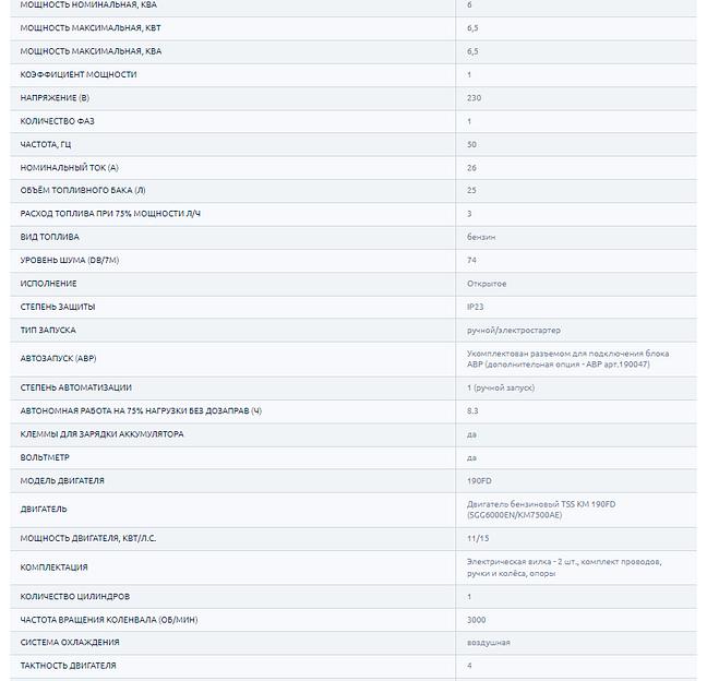 Бензогенератор TSS SGG 6000EHNA ОПТ фото 7