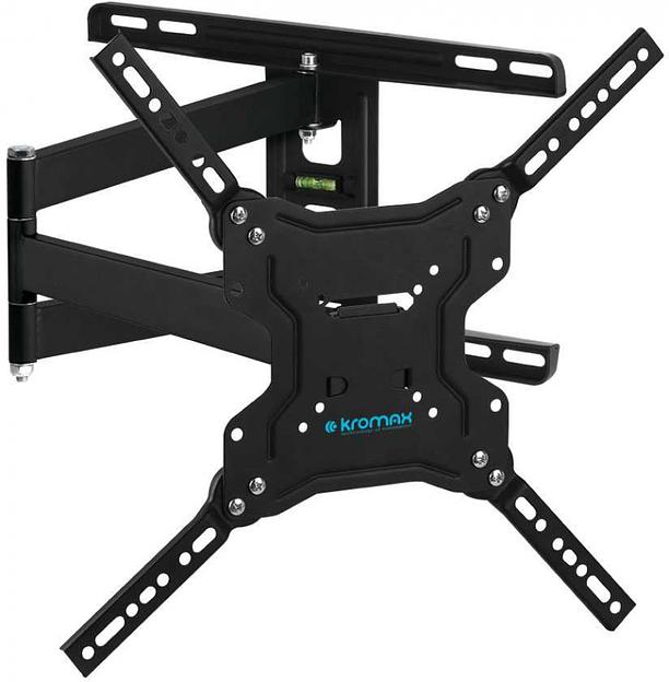 Кронштейн для телевизора Kromax DIX-19 черный 22"-65" макс.45кг настенный поворотно-выдвижной и наклонный фото 1