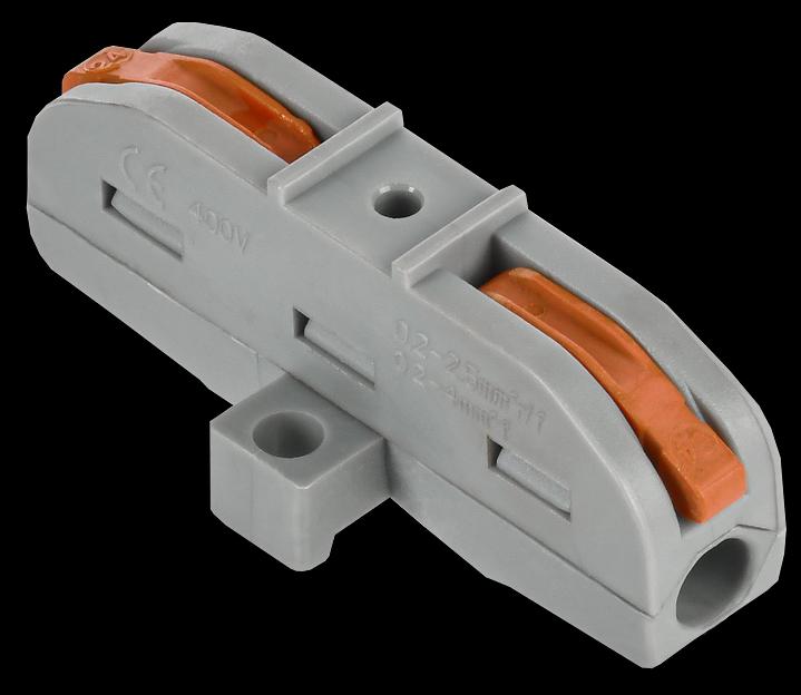 Строительно-монтажная клемма СМК 222-4111P проходная с площадкой (50шт/упак) IEK фото 1