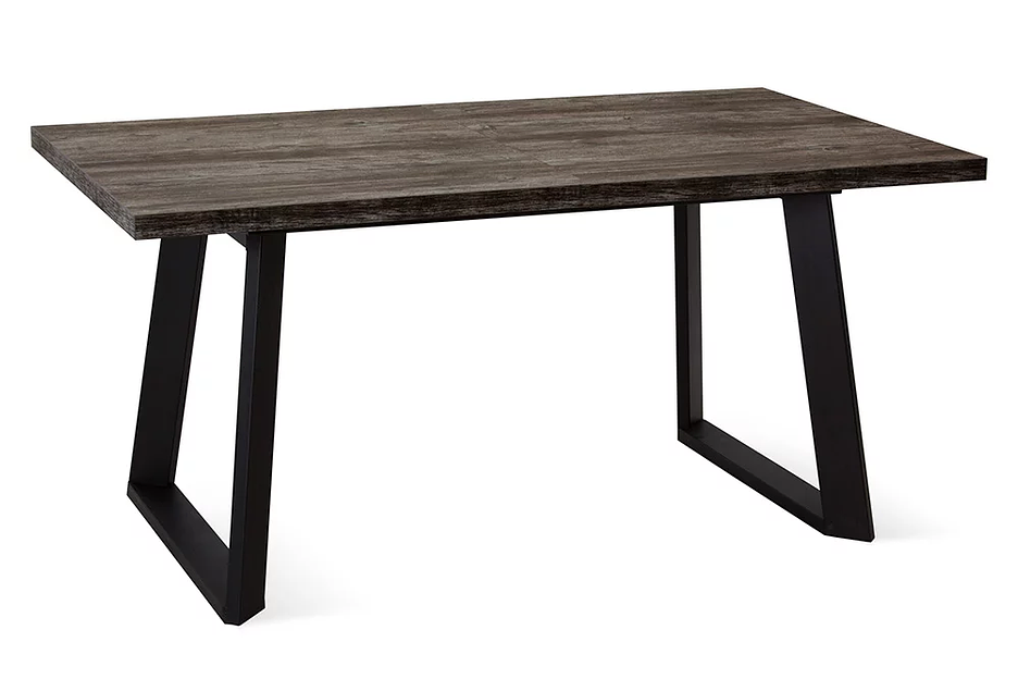 Стол Berner 160(+45)x90 мм, чёрный металл, сосна пасадена фото 4