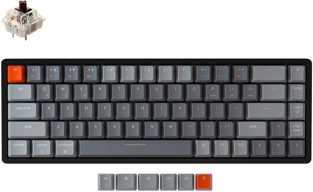 Клавиатура Keychron K6 68 Key Aluminum Frame Hot-Swap RGB Brown фото 1