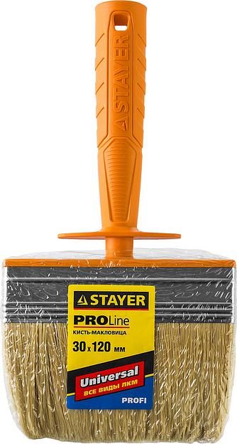 STAYER Universal MINI, 3 х 12 см, светлая натуральная щетина, пластмассовый корпус, все виды ЛКМ, макловица, Professional (0182-12) фото 3