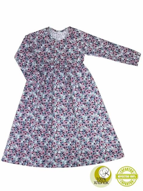 Платье мусульманское длинное с рукавом для девочек Золотой ключик, опт фото 1