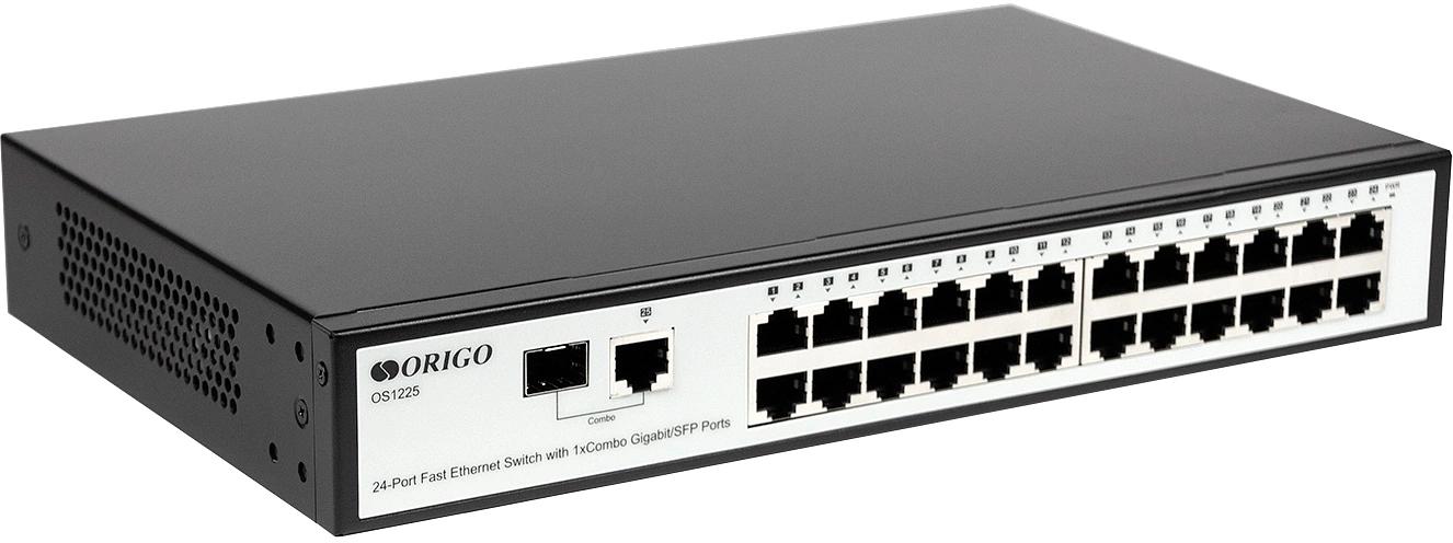ORIGO OS1225/A1A Неуправляемый коммутатор 24x100Base-TX, 1xCombo 1000Base-T/SFP, корпус металл фото 1