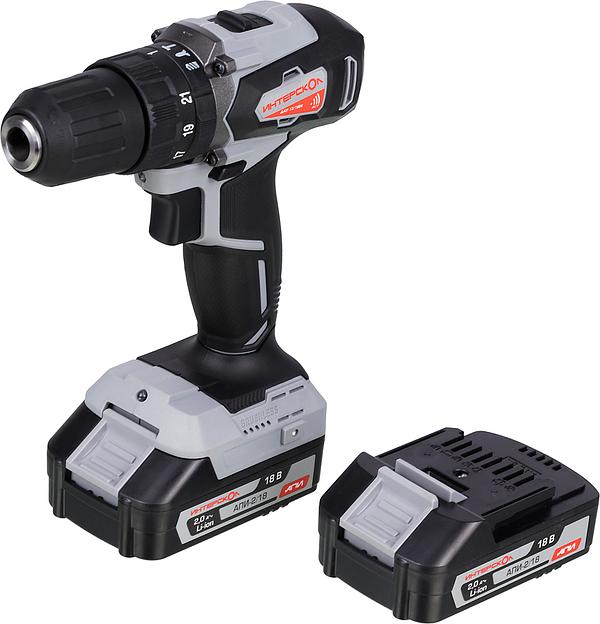 Дрель-шуруповерт ударная Интерскол ДАУ-13/18ВК аккум. патрон:быстрозажимной (кейс в комплекте) фото 2