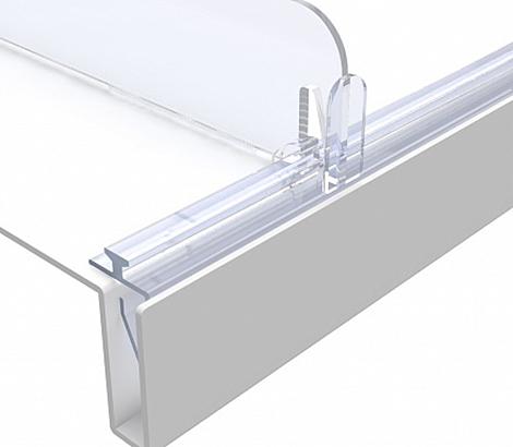 Т-профиль пластиковый для крепления разделителей на полках типа TEGOMETALL T-RAIL-TEGO длина 1238 мм фото 1