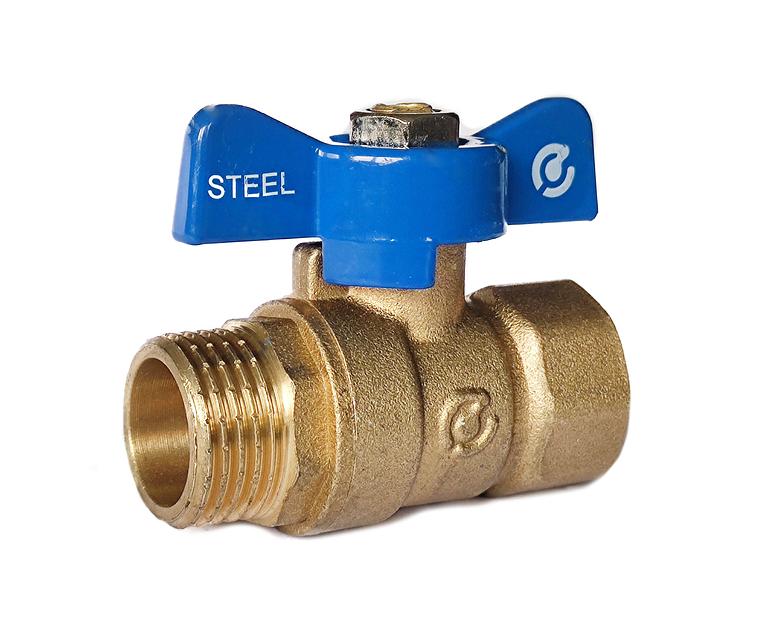 Кран вода SANTREK Aqua STEEL 1 г/ш бабочка Опт фото 1