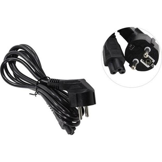 Exegate EP280679RUS Кабель питания ноутбуков ExeGate Power PC5-1,8P (Евровилка Schuko->С5) VDE-250V-3*0.5mm2, медь, черный, 1.8м. фото 1