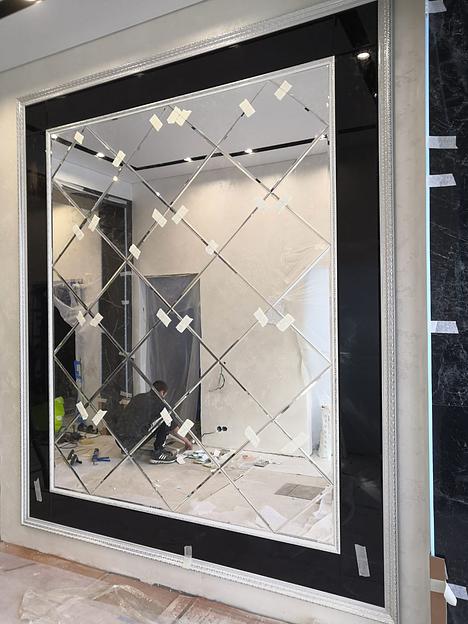 Зеркальное панно с фацетом фото 2