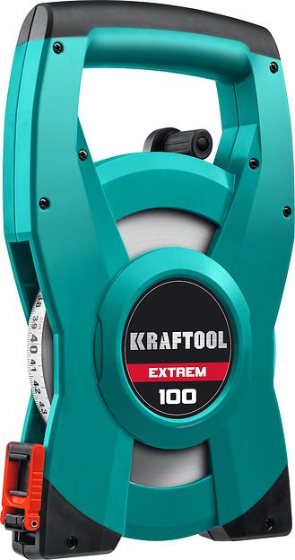 KRAFTOOL EXTREM, 100 м, геодезическая стальная мерная лента фото 1
