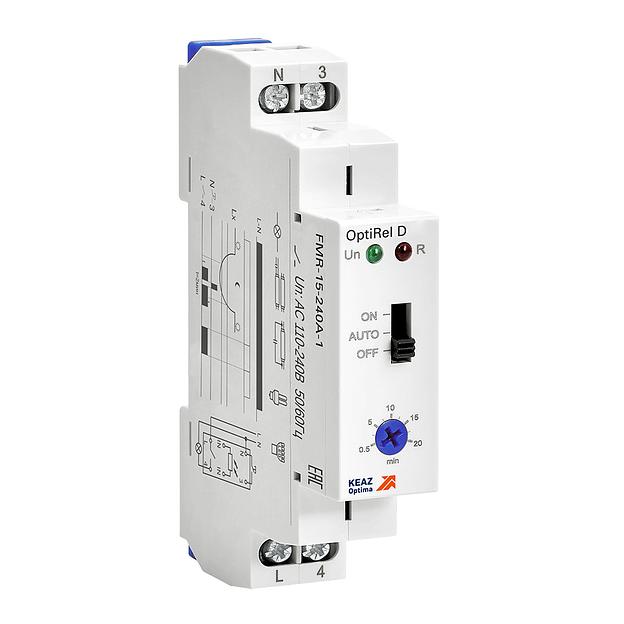 Фотореле OptiRel D FMR-15-240А-1 с датчиком 1,5м 16А 1СО 110-240АС фото 1