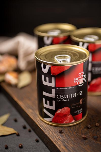 Свинина тушеная высшего сорта - Консервы мясные кусковые фото 1