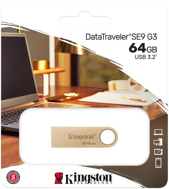 Флеш Диск Kingston 64GB DataTraveler SE9 DTSE9G3/64GB USB3.0 серебристый фото 3