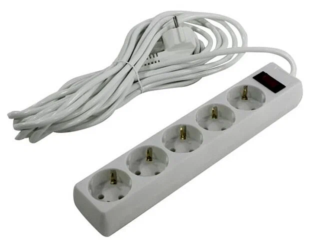 Exegate EX279180RUS Сетевой фильтр ExeGate SP-5-7W (5 розеток, 7м, евровилка, белый) фото 2