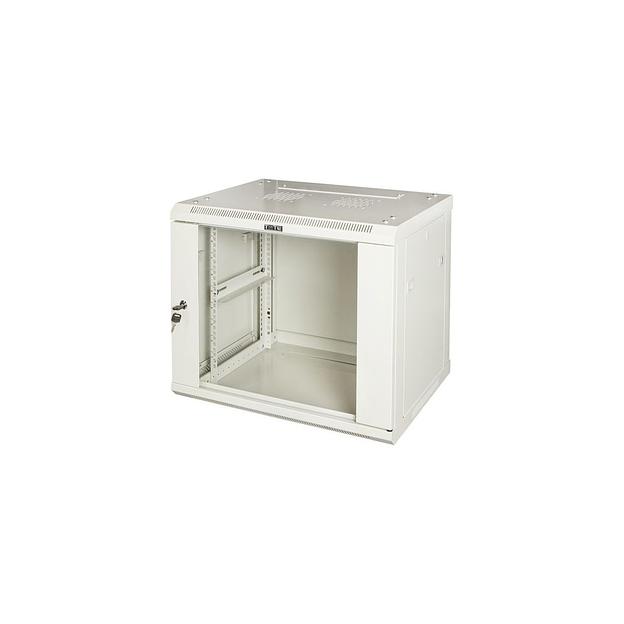 Шкаф коммутационный LanMaster PRO TWT-CBWPG-12U-6X4-GY настенный, стеклянная передняя дверь, 12U, 600x635x450 мм фото 1