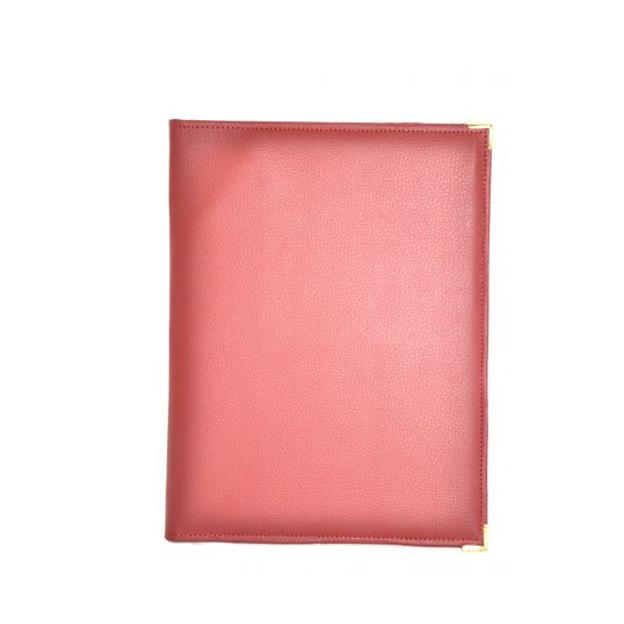 Папка-меню 32,5*24 кож.зам.-шелк бордо съемные файлы /1/ фото 1