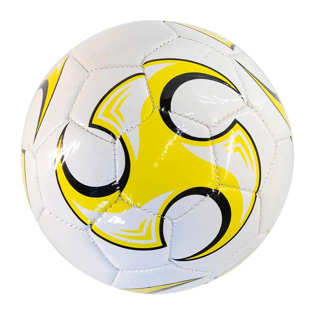 Футбольный мяч детский белый с жёлтым В-22 опт фото 1