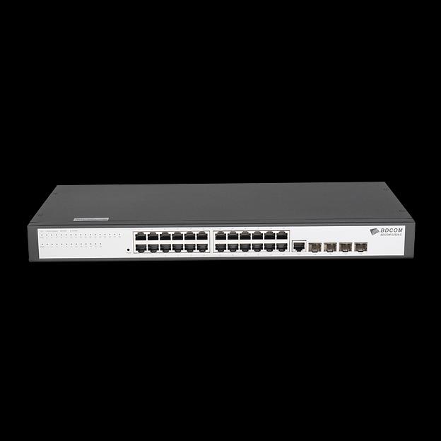 Управляемый коммутатор уровня 2 BDCOM S2528-C, 24x 10/100/1000Base-T, 4x combo 1G SFP/RJ45, 220VAC фото 1