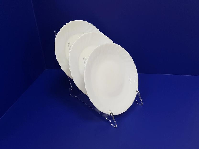 Подставка для декоративных тарелок тройная горка. фото 3