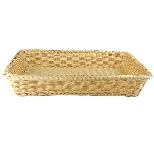 Корзина для хлеба прямоуг. 53*32*9 см. бежевая полиротанг MGprof /1/20/ фото 1