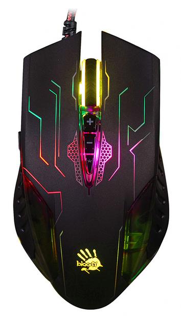 Мышь A4Tech Bloody Q51 черный/рисунок оптическая (3200dpi) USB3.0 (8but) фото 1
