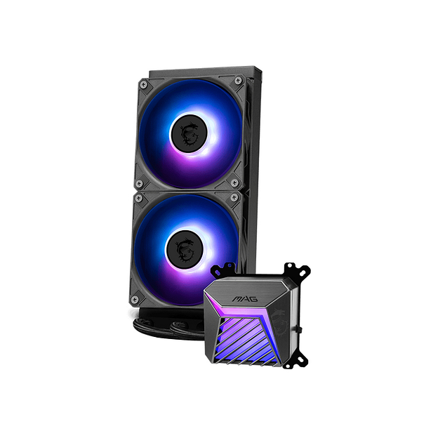 Жидкостная система охлаждения MSI MAG CORELIQUID A15 240 2x ARGB Fan, ARGB Block фото 3