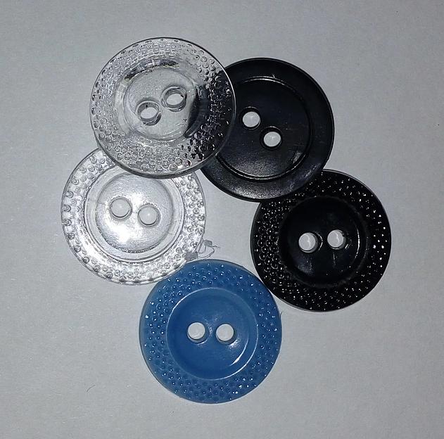 Пуговицы прокольные пластмассовые 20 мм круглые с узорным кантом 1000 шт ОПТ фото 1