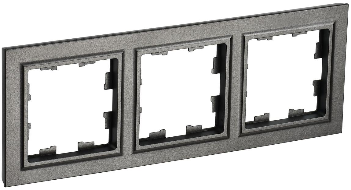 IEK BR-M32-K45 BRITE Рамка 3-мест. РУ-3-БрТБ бр. фото 1