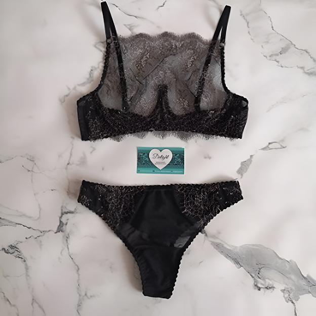 Комплект лиф с косточками и трусики-стринги ОПТ фото 2