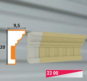 Межэтажные пояса из пенополистирола 9,5х20 см (23 00) ОПТ фото 1