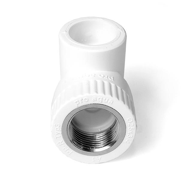 Угольник 20x1/2' ВР комбинированный, полипропиленовый, белый фото 4