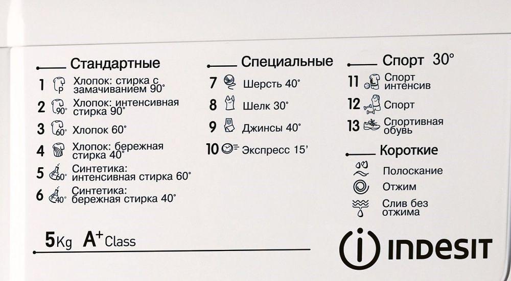 Стиральная машина Indesit IWSD 51051 CIS класс: A загр.фронтальная макс.:5кг белый фото 2