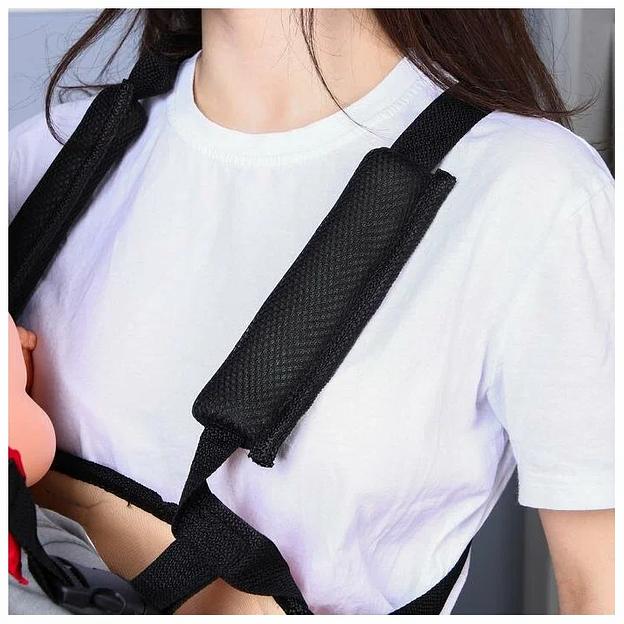 Рюкзак-переноска «Сидим, лежим» стёганный оксфорд красный ОПТ фото 5