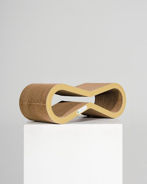 Когтеточка из картона Малибу, желтый, опт фото 2