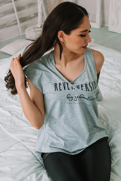 Футболка-топ женская Verenika «Прима» серый меланж 48 ОПТ фото 3