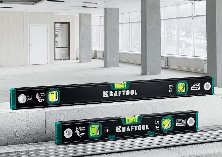 KRAFTOOL 600 мм, усиленный профиль, с зеркальным глазком, магнитный уровень (34785-60) фото 8