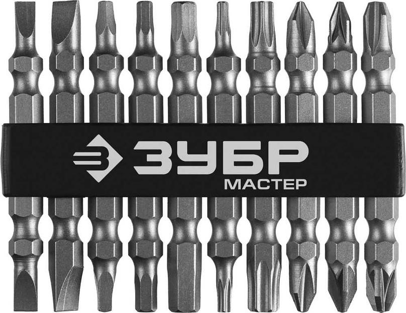 Набор бит Зубр 26089-H10 (10пред.) для шуруповертов фото 1