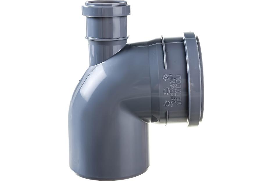 Отвод 90 град. 110 с выходом 50 прямой фото 1