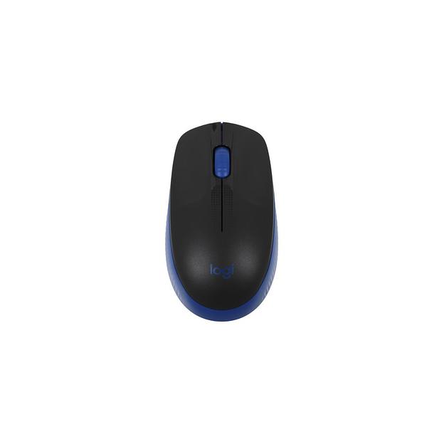 Мышь беспроводная Logitech M190, радио, оптическая, USB, 1000dpi, черный и синий [910-005907] фото 1
