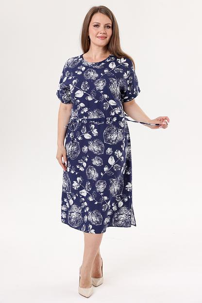 Платье женское  6040/03/Синий, белый фото 3