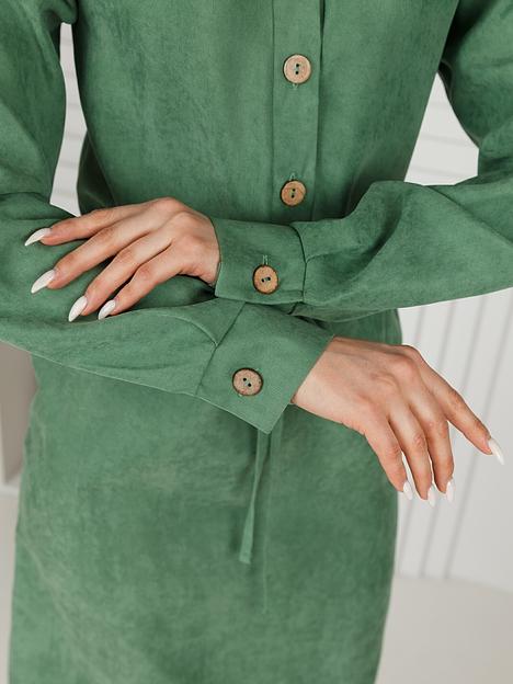 Платье микровельвет «Сафари» Anna Ricco АРК006-2021-110 опт фото 7